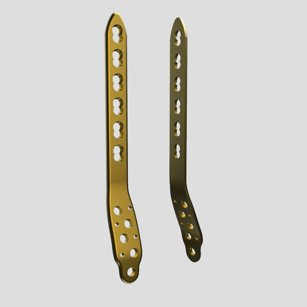 PLACA ANATOMICA TIBIA DISTAL MEDIAL 3.5 EN ACERO Y EN TITANIO
